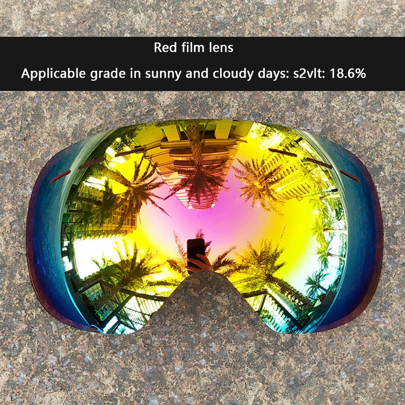 Ochelari de schi Lentile unice Protecție UV anti-aburire Bărbați Femei Ochelari de snowboard pentru echipament de sport de iarnă de schi în aer liber