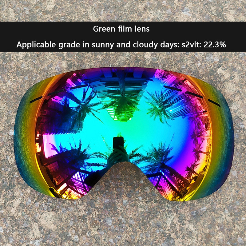 Ochelari de schi Lentile unice Protecție UV anti-aburire Bărbați Femei Ochelari de snowboard pentru echipament de sport de iarnă de schi în aer liber