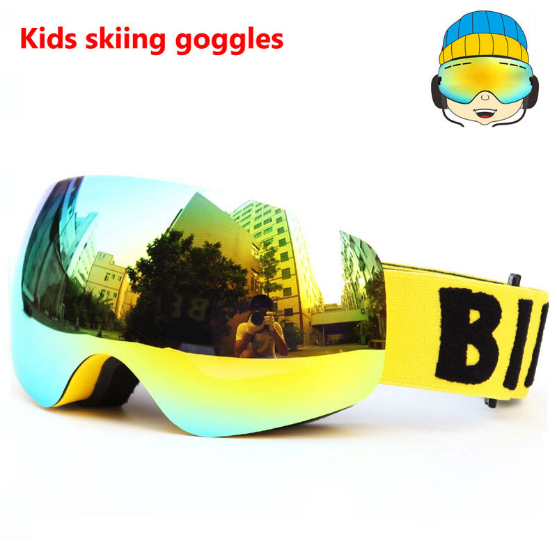 Snieglenčių akiniai 4-15 metų vaikams veidrodis slidinėjimo akiniai akiniai Dvigubi lęšiai UV400 nuo rasojimo vaikams slidinėjimo kaukės akiniai berniukams mergaitėms