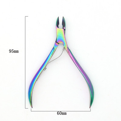 Cuticule pentru unghii Foarfece din oțel inoxidabil Manichiură Clipă colorată Dispozitiv pentru îndepărtarea pielii moarte Pedichiură Clește pentru ciocul de vultur