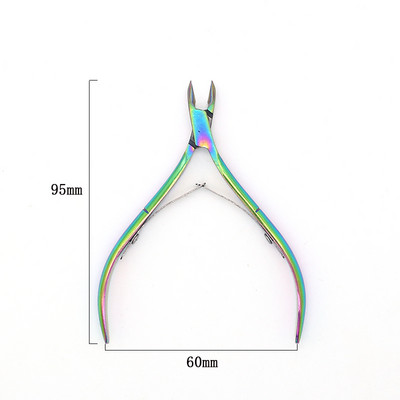 Cuticule pentru unghii Foarfece din oțel inoxidabil Manichiură Clipă colorată Dispozitiv pentru îndepărtarea pielii moarte Pedichiură Clește pentru ciocul de vultur