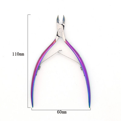 Cuticule pentru unghii Foarfece din oțel inoxidabil Manichiură Clipă colorată Dispozitiv pentru îndepărtarea pielii moarte Pedichiură Clește pentru ciocul de vultur