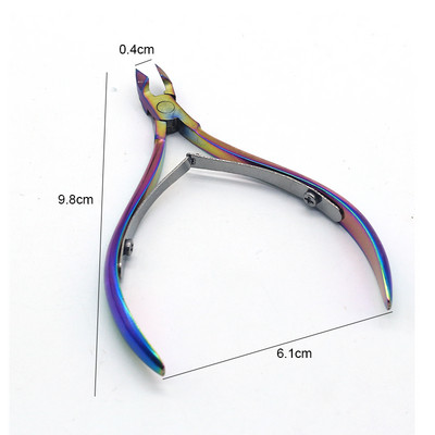 1 buc. foarfece pentru arta unghiilor tăietor de cuticule unghii tăieturi de cuticule dispozitiv de îndepărtare a pielii moarte pedichiură freze din oțel inoxidabil instrument de manichiură