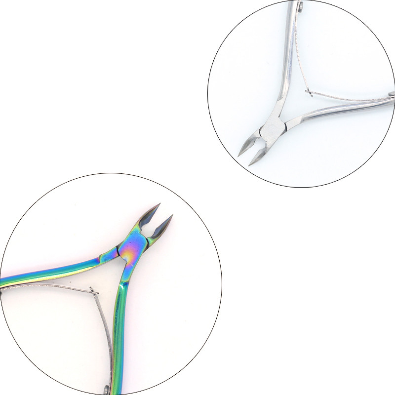 1 buc. foarfece pentru arta unghiilor tăietor de cuticule unghii tăieturi de cuticule dispozitiv de îndepărtare a pielii moarte pedichiură freze din oțel inoxidabil instrument de manichiură