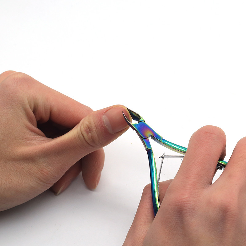 1 buc. foarfece pentru arta unghiilor tăietor de cuticule unghii tăieturi de cuticule dispozitiv de îndepărtare a pielii moarte pedichiură freze din oțel inoxidabil instrument de manichiură