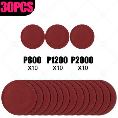 60 de bucăți 5 inch 121 mm hârtie șmirghel rotundă pentru șlefuit cu disc Polizor mașină șlefuit șlefuit șmirghel granulație 800 1200 1500 2000 3000 5000