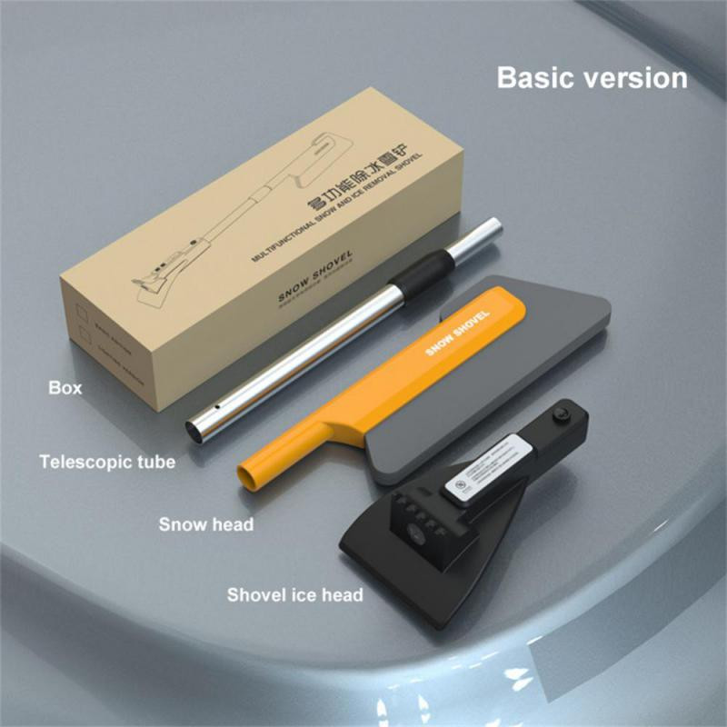 4-în-1 mașină EVA lopată de zăpadă perie de îndepărtare a zăpezii Lopată de zăpadă multifuncțională tijă lungă dezghețare instrument de măturat gheață Accesorii auto