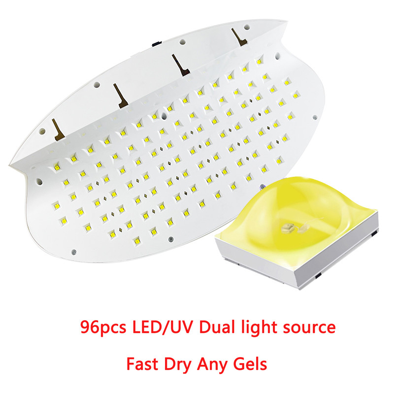 96 LED-es, nagy teljesítményű UV LED-es körömszárító LCD-képernyő, intelligens érzékelős körömlámpa időzítővel, Large Space Pro kikeményítő minden gél 2023 új