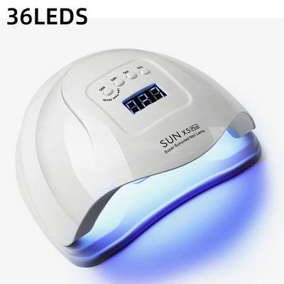 36LED лампа за сушене на нокти LED UV лампа за нокти за сушене на гел лак с интелигентен сензор UV лампа за салон за маникюр Инструменти