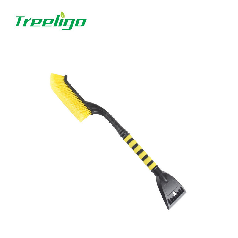 Treeligo Car Snow Scrapper Lopata de curatare a ghetii perie lopata pentru masina Parbriz Geam Zapada Curățare Instrument de răzuit Iarna 2 în 1