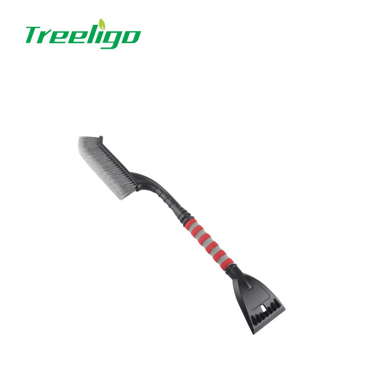 Treeligo Car Snow Scrapper Lopata de curatare a ghetii perie lopata pentru masina Parbriz Geam Zapada Curățare Instrument de răzuit Iarna 2 în 1