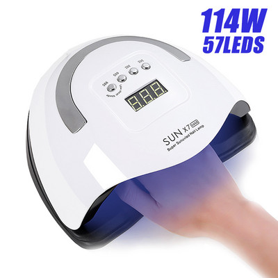 66 lămpi LED UV pentru unghii Lampă de uscare a unghiilor pentru manichiură Lumină UV pentru unghii cu gel cu senzor inteligent Instrumente profesionale pentru salonul de unghii