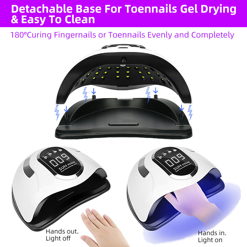 66 lămpi LED UV pentru unghii Lampă de uscare a unghiilor pentru manichiură Lumină UV pentru unghii cu gel cu senzor inteligent Instrumente profesionale pentru salonul de unghii