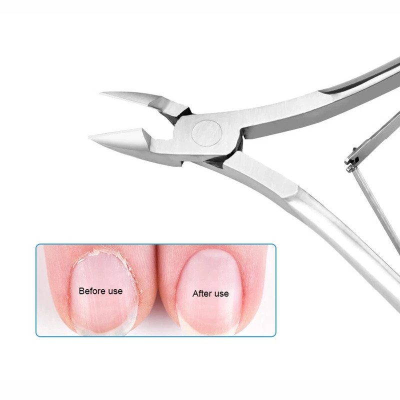Instrumente pentru manichiură Foarfece pentru unghii Argintiu Oțel inoxidabil Clapetă pentru cuticulă Produs pentru îndepărtarea pielii moarte Foarfece pentru piele moartă pentru manichiură
