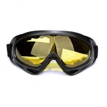 UV400 Ски очила Имитация на пръски Каране Спорт на открито Очила X400 Очила Ветроустойчиви пясъчни очила против мъгла черна рамка за мъже