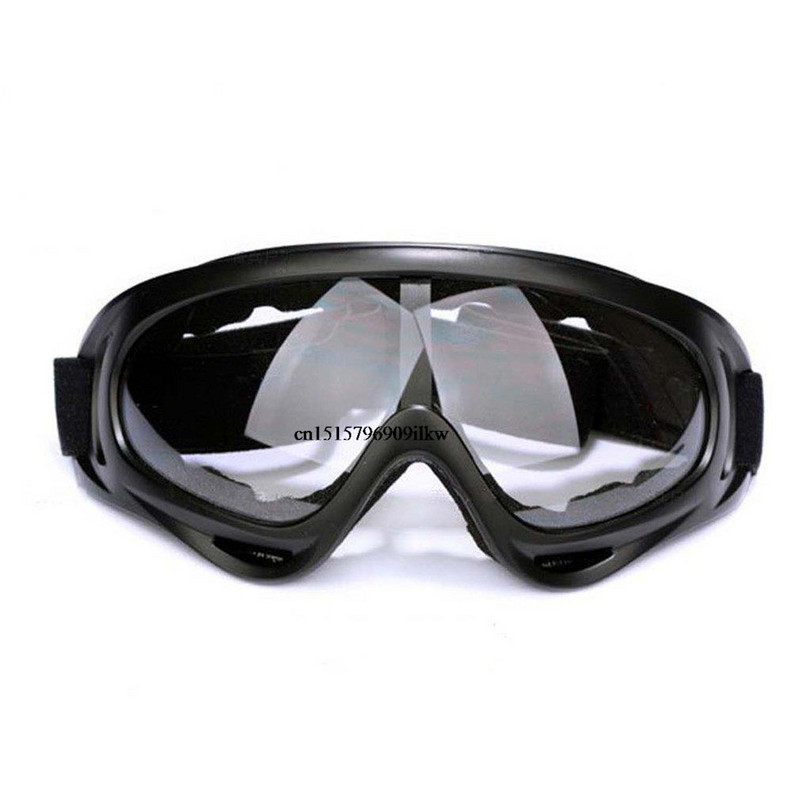 Ochelari de schi UV400 Imitație Splash Călărie Sport în aer liber Ochi Ochi X400 Ochelari de protecție împotriva vântului Nisip Anti-aburire Cadru negru pentru bărbați