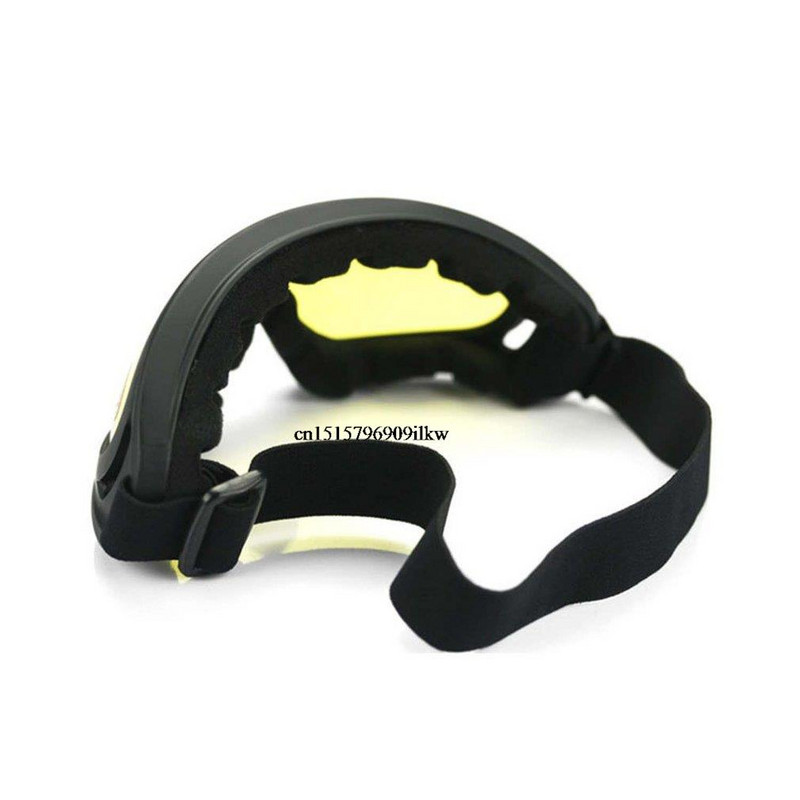 Ochelari de schi UV400 Imitație Splash Călărie Sport în aer liber Ochi Ochi X400 Ochelari de protecție împotriva vântului Nisip Anti-aburire Cadru negru pentru bărbați