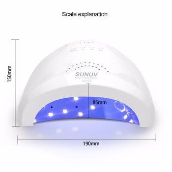 SUNUV SUNone 48W UV Lamp Gel Nail Dryer Light LED UV for Nails Μηχάνημα Λάμπα πολυμερισμού νυχιών για Gel Polish Nail Art Tools