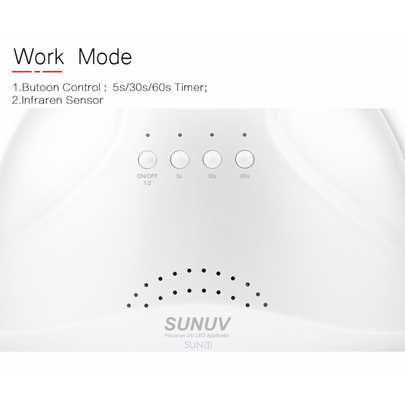 SUNUV SUNone 48W Lampă UV Uscător de unghii cu gel Lumină UV LED pentru mașină de unghii Lampă de întărire a unghiilor pentru lac cu gel Instrumente pentru arta unghiilor