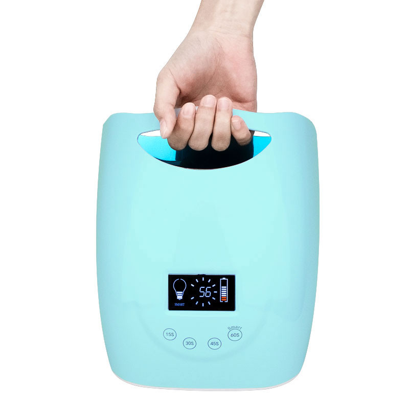 Lampă pentru unghii UV LED fără fir de 48W, uscare rapidă, manichiură, baterie inteligentă, reîncărcabilă, lampă de întărire Pro Catalisador Unhas