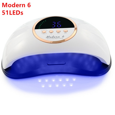 Lampă cu LED pentru uscător de unghii, modernă, 6 280W, lampă UV pentru întărirea tuturor lacurilor de unghii cu gel cu senzor de mișcare, manichiură, pedichiură, instrument de salon