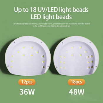 Φορητό μηχάνημα στεγνωτήρα νυχιών UV LED Λάμπα 30/60/90 Χρονοδιακόπτης Καλώδιο USB Οικιακή χρήση Nail UV Gel Vernish Dryer Εργαλείο λάμπα νυχιών LED