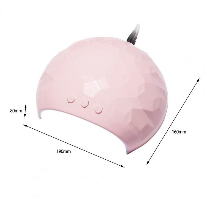 Mașină portabilă pentru uscător de unghii Lampă cu LED UV 30/60/90 de secunde Temporizator Cablu USB pentru uz casnic Uscător de lac cu gel UV pentru unghii Instrument cu lampă LED pentru unghii