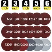 10 buc. Disc șlefuit rotund, metal, lemn, auto, roată de mașină, kit de lustruire, șlefuit, granulație 80-5000, 2-6 inci