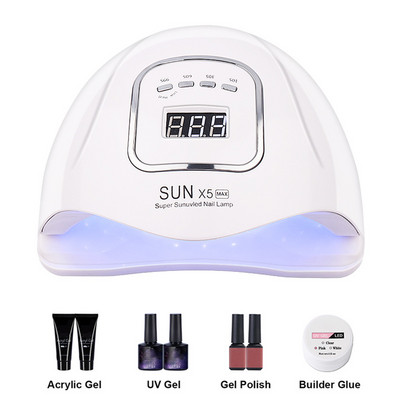 Uscător de unghii SUNX5MAX 90W 45 buc. LED-uri UV LED Lampă pentru unghii pentru lac cu gel, putere dublă, uscare rapidă cu senzor automat, lampă pentru salon de manichiură