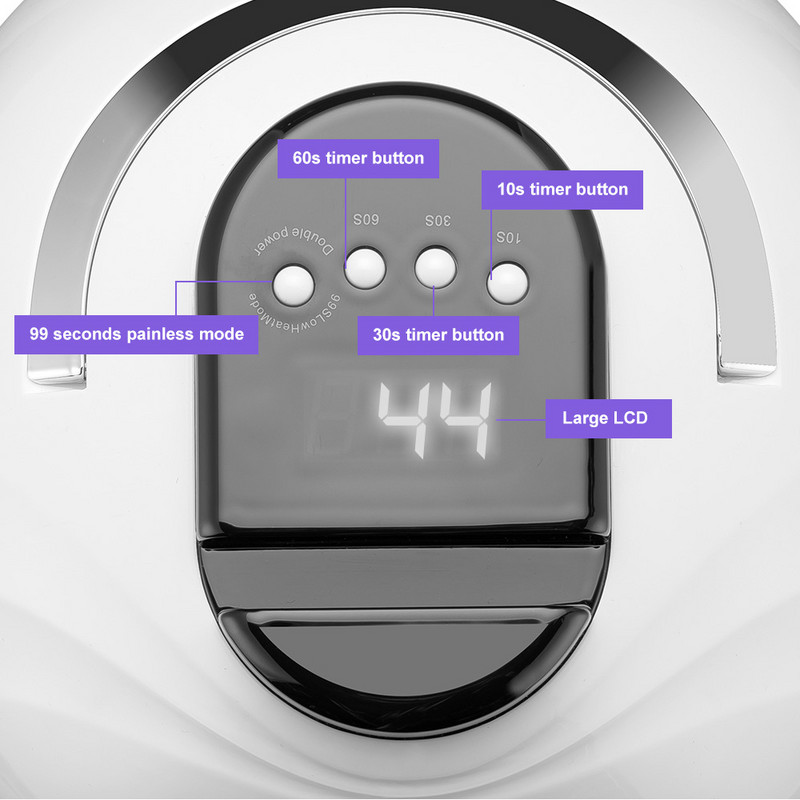 Lampă LED UV SUN M5 PLUS 168W pentru lămpi de manichiură Uscator de unghii pentru întărirea lacului cu gel UV Instrumente pentru unghii cu ecran LCD cu senzor