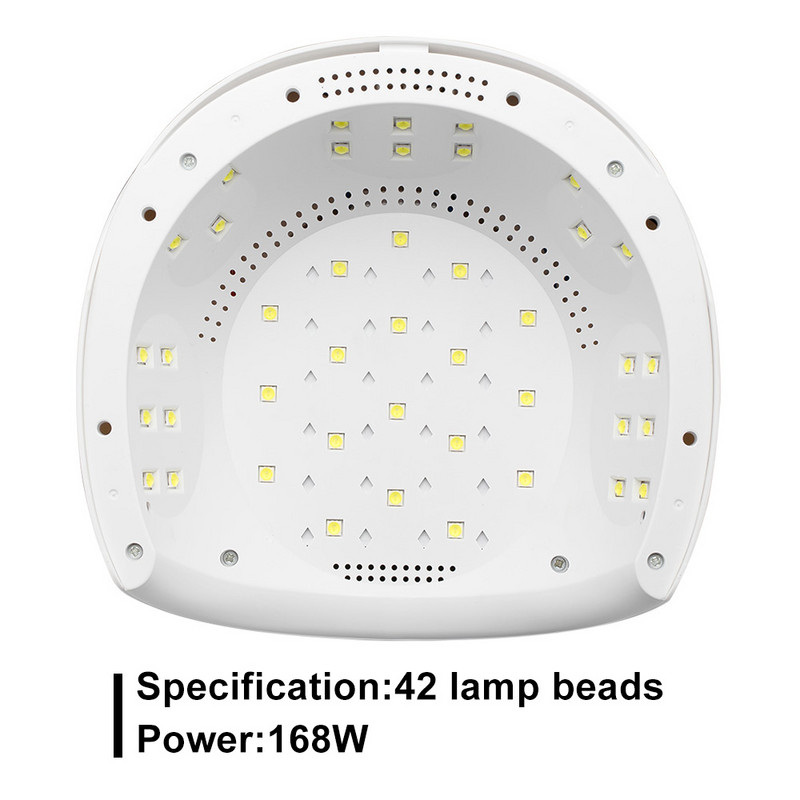Lampă LED UV SUN M5 PLUS 168W pentru lămpi de manichiură Uscator de unghii pentru întărirea lacului cu gel UV Instrumente pentru unghii cu ecran LCD cu senzor