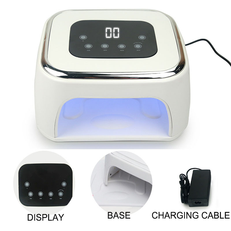 Lampă LED UV LOOTAAN 99W Senzor automat de modă Difuzor Bluetooth 42 LED-uri Uscător de unghii pentru ocul cu gel Instrumente pentru manichiură și pedichiură