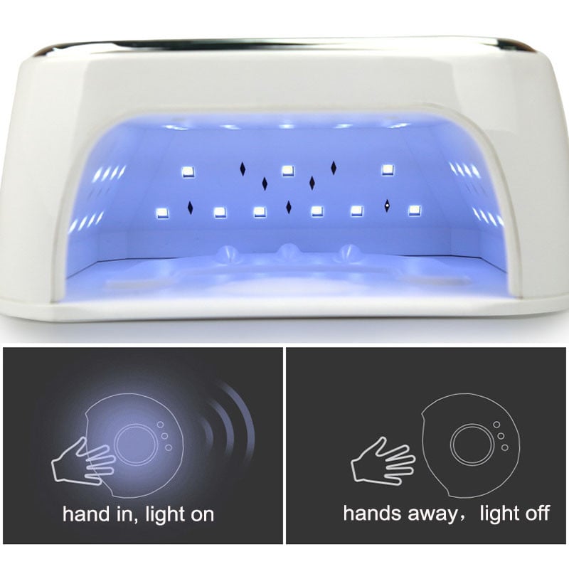 Lampă LED UV LOOTAAN 99W Senzor automat de modă Difuzor Bluetooth 42 LED-uri Uscător de unghii pentru ocul cu gel Instrumente pentru manichiură și pedichiură