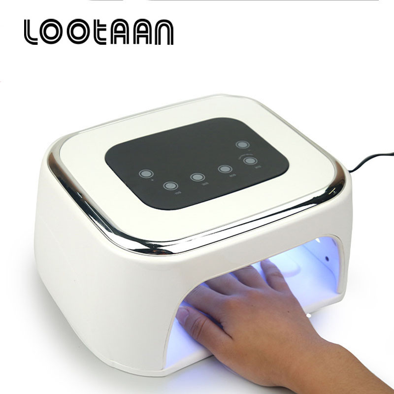 Lampă LED UV LOOTAAN 99W Senzor automat de modă Difuzor Bluetooth 42 LED-uri Uscător de unghii pentru ocul cu gel Instrumente pentru manichiură și pedichiură