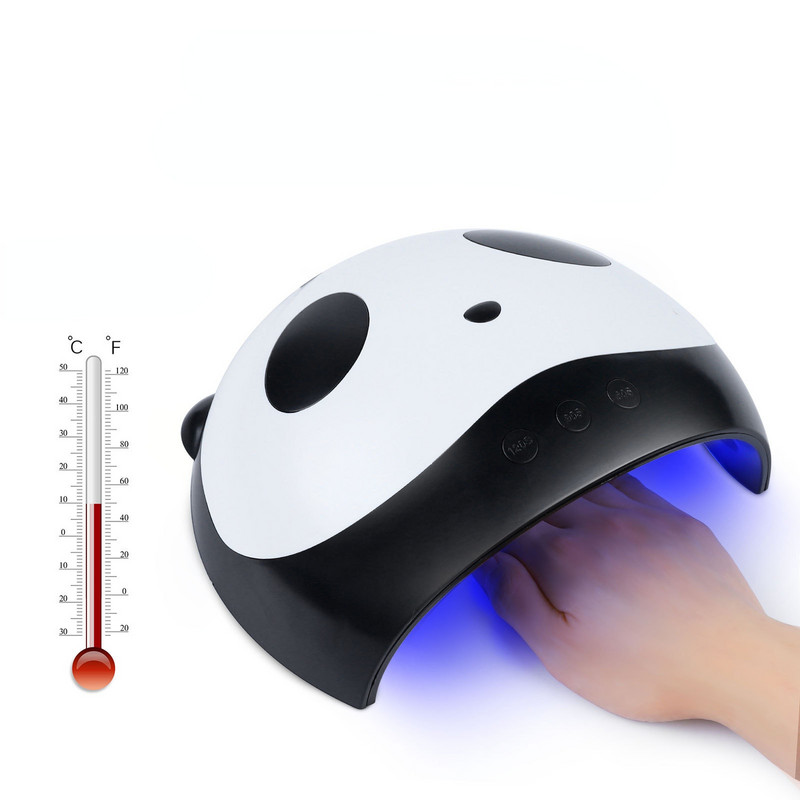 Panda Nail Light 36W Mașină de fototerapie cu sursă de lumină dublă Lampă de copt cu lumină pentru unghii Lampă de polimerizare a unghiilor