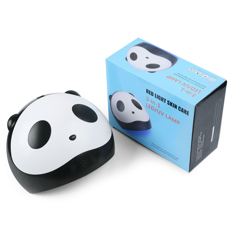 Panda Nail Light 36W Mașină de fototerapie cu sursă de lumină dublă Lampă de copt cu lumină pentru unghii Lampă de polimerizare a unghiilor