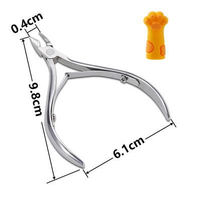 Foarfece pentru cuticulă din oțel inoxidabil Clește pentru tuns Vultur Cioc Manichiură Dispozitiv pentru îndepărtarea pielii moarte Cutter Pensetă Pedichiură Unelte pentru unghii