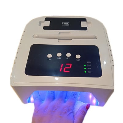CE minőség garantált elemes kivehető fototerápiás lámpa 72w, dupla UV LED sütő, vezeték nélküli újratölthető manikűr szárító