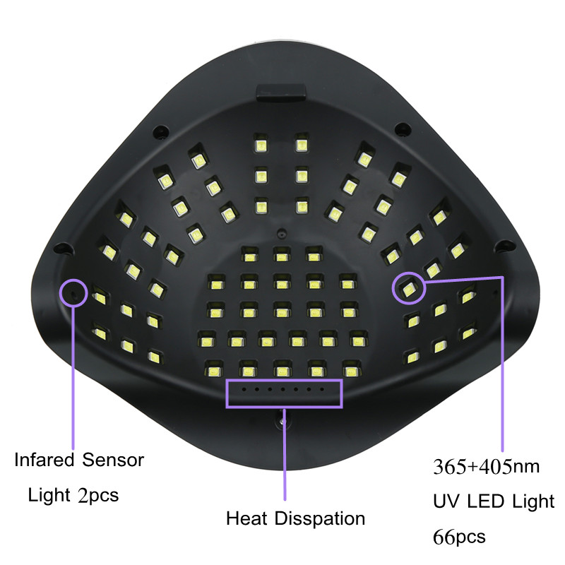 280 W X11 MAX UV LED körömlámpa manikűr géllakk szárítógéphez nagy LCD Touch 66LEDS intelligens körömszárítóval