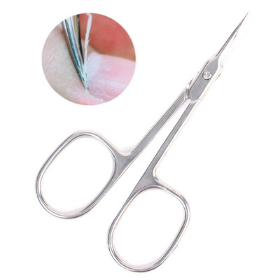 Clătiță pentru cuticulă din oțel inoxidabil Vârf curbat Lamă subțire Foarfece pentru cuticulă Mașină de tuns unghii Dispozitiv pentru îndepărtarea pielii moarte Instrumente de manichiură