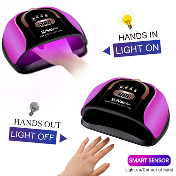 265W Lampara UV LED Лампа за нокти за сушене на нокти Педикюр 57 светодиода Машина за сушене на нокти Професионална LED UV лампа за салон за маникюр