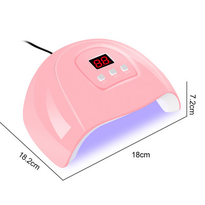 Lampă pentru unghii 84W/54W/36W Lampă cu gel de mare putere 42 LED-uri Lampă UV Uscător de unghii cu întărire rapidă cu cameră mare și temporizator Senzor inteligent instrumente pentru unghii