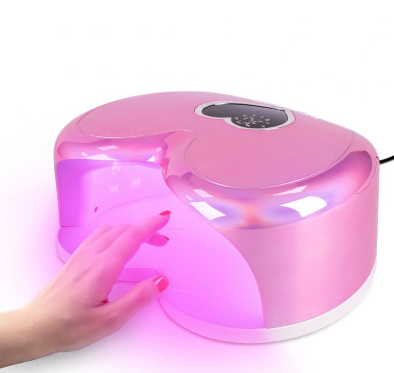 Lampă de uscare a unghiilor Uv/led 96W pentru manichiură în formă de inimă Uscator profesional de lac de unghii Mașină de lumină pentru uscare rapidă a tuturor lacurilor cu gel