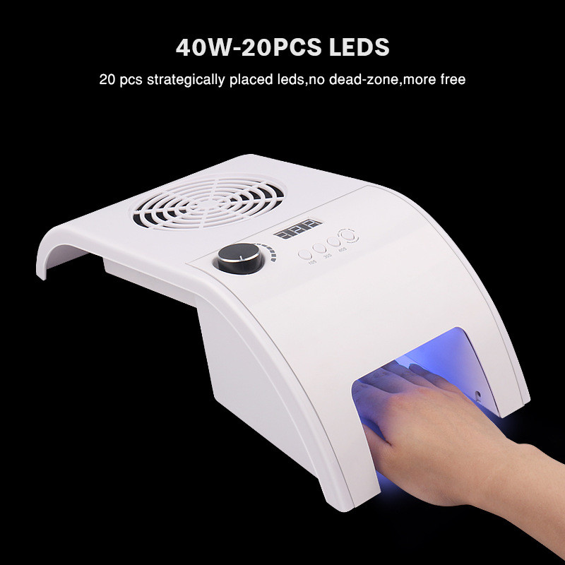 Mașină multifuncțională de manichiură 3 în 1 35000rpm Aspirator puternic și silențios Lampă pentru unghii cu LED UV de 48W Uscă rapid toate lacurile de unghii
