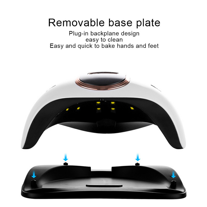 Uscător de unghii Lampă LED pentru unghii Lampă UV pentru lac de unghii cu gel acrilic Lampă pentru terapia cu lumină a unghiilor Senzor inteligent Mașină de manichiură pentru arta unghiilor