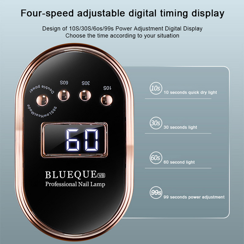 Uscător de unghii Lampă LED pentru unghii Lampă UV pentru lac de unghii cu gel acrilic Lampă pentru terapia cu lumină a unghiilor Senzor inteligent Mașină de manichiură pentru arta unghiilor