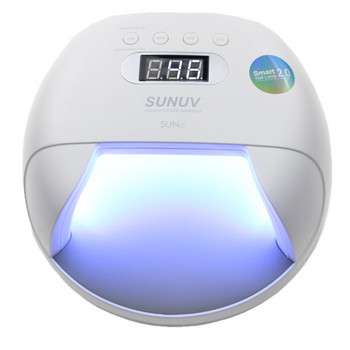 SUN7 48W UV LED Лампа за нокти за съхранение на енергия Двоен източник на светлина Машина за сушене на нокти с интелигентна таймер памет и сензор с батерия