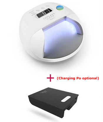 SUN7 48W UV LED Лампа за нокти за съхранение на енергия Двоен източник на светлина Машина за сушене на нокти с интелигентна таймер памет и сензор с батерия
