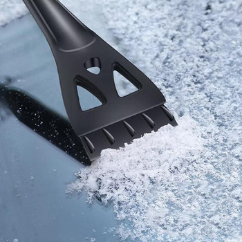 Автомобилен скрапер за сняг Автоматично почистване на сняг на предното стъкло на прозореца в 2 Отстраняване на стъргало за сняг Зимно изстъргване Лопата Четка Инструмент Лед 1 Y0V9
