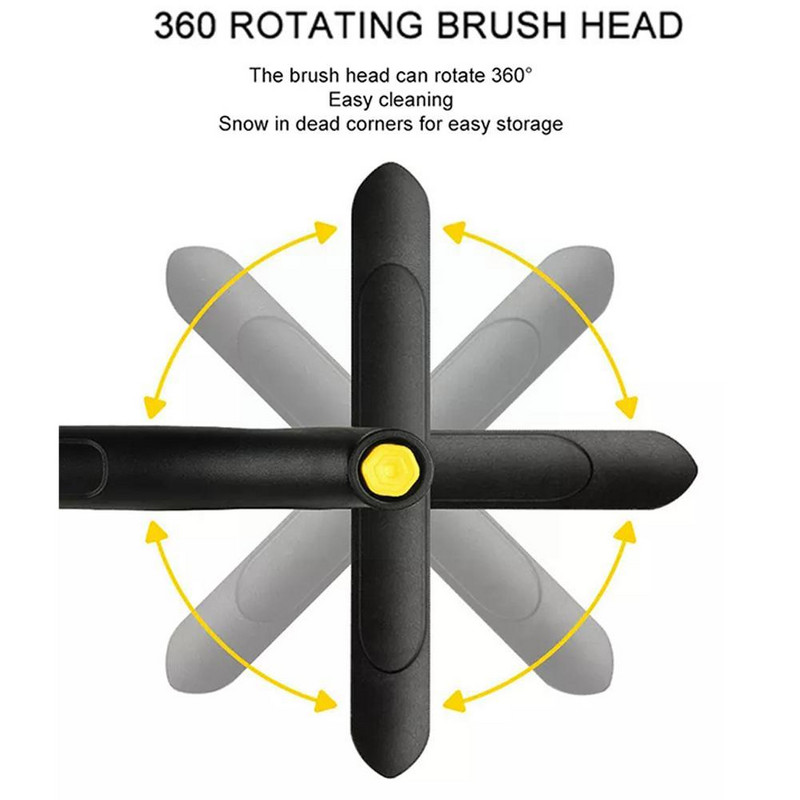 Răzuitor de zăpadă pentru mașină Curățare automată a geamurilor parbrizului în 2 Îndepărtare racletă de zăpadă Îndepărtare răzuire iarnă Lopată Instrument perie Gheață 1 Y0V9